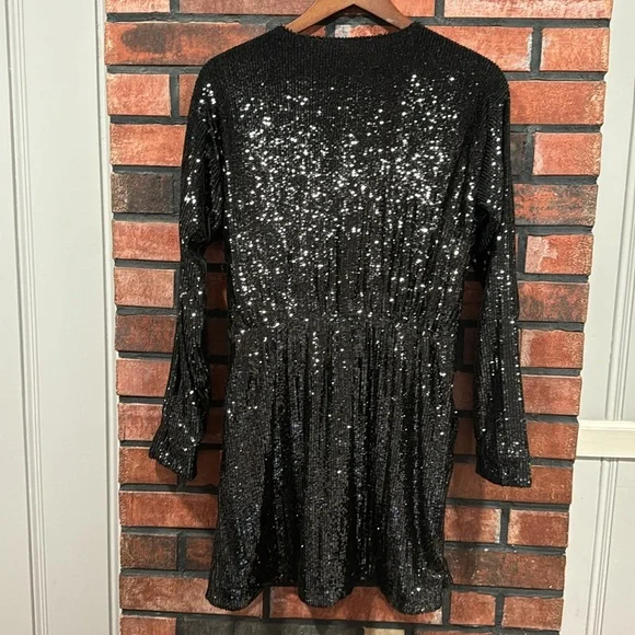 Anine Bing Elena Sequin Black Dress - Picture 8 of 12